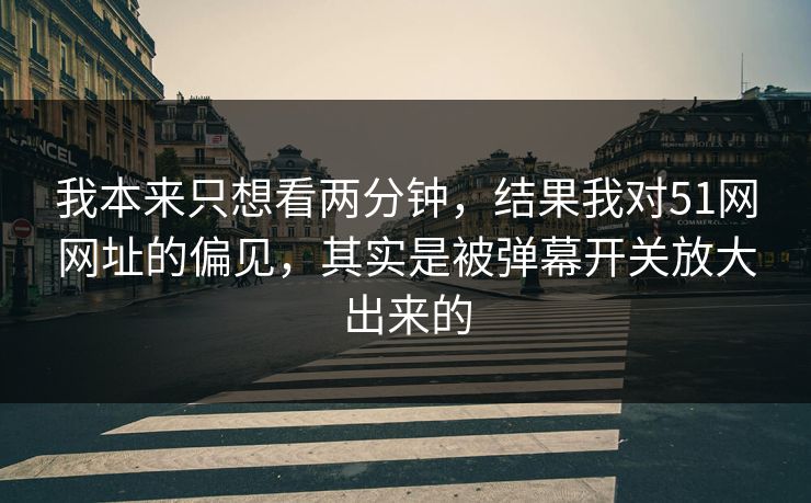我本来只想看两分钟，结果我对51网网址的偏见，其实是被弹幕开关放大出来的